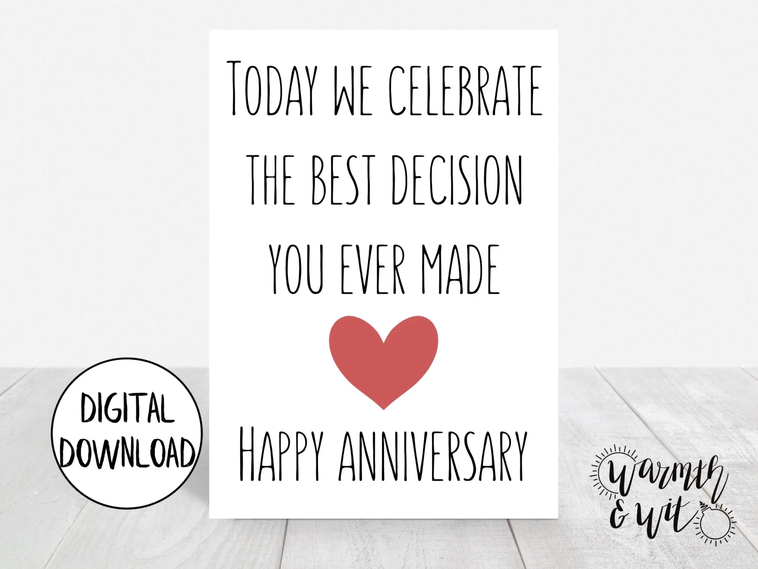 Printable Anniversary Card Funny Funny