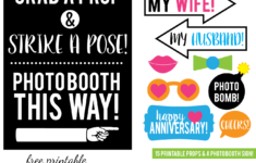 Printable Anniversary Photo Booth Props