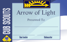 Printable Arrow Of Light Certificate Template