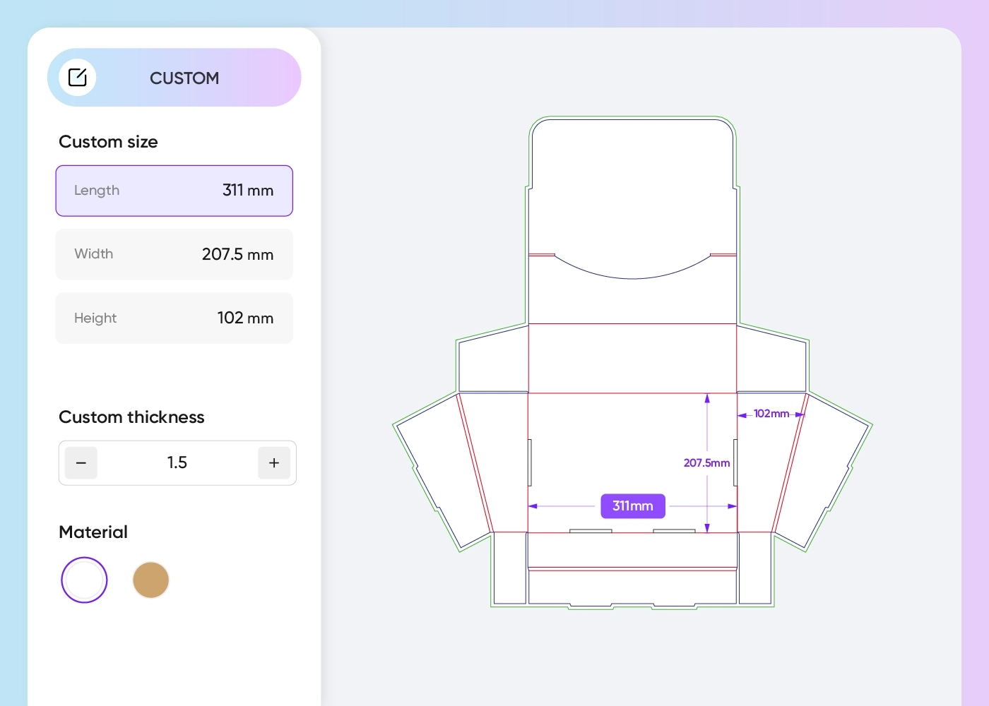 Printable Box Template Maker Printable Box Template Maker