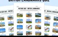 Printable British Landmarks Picture Quiz