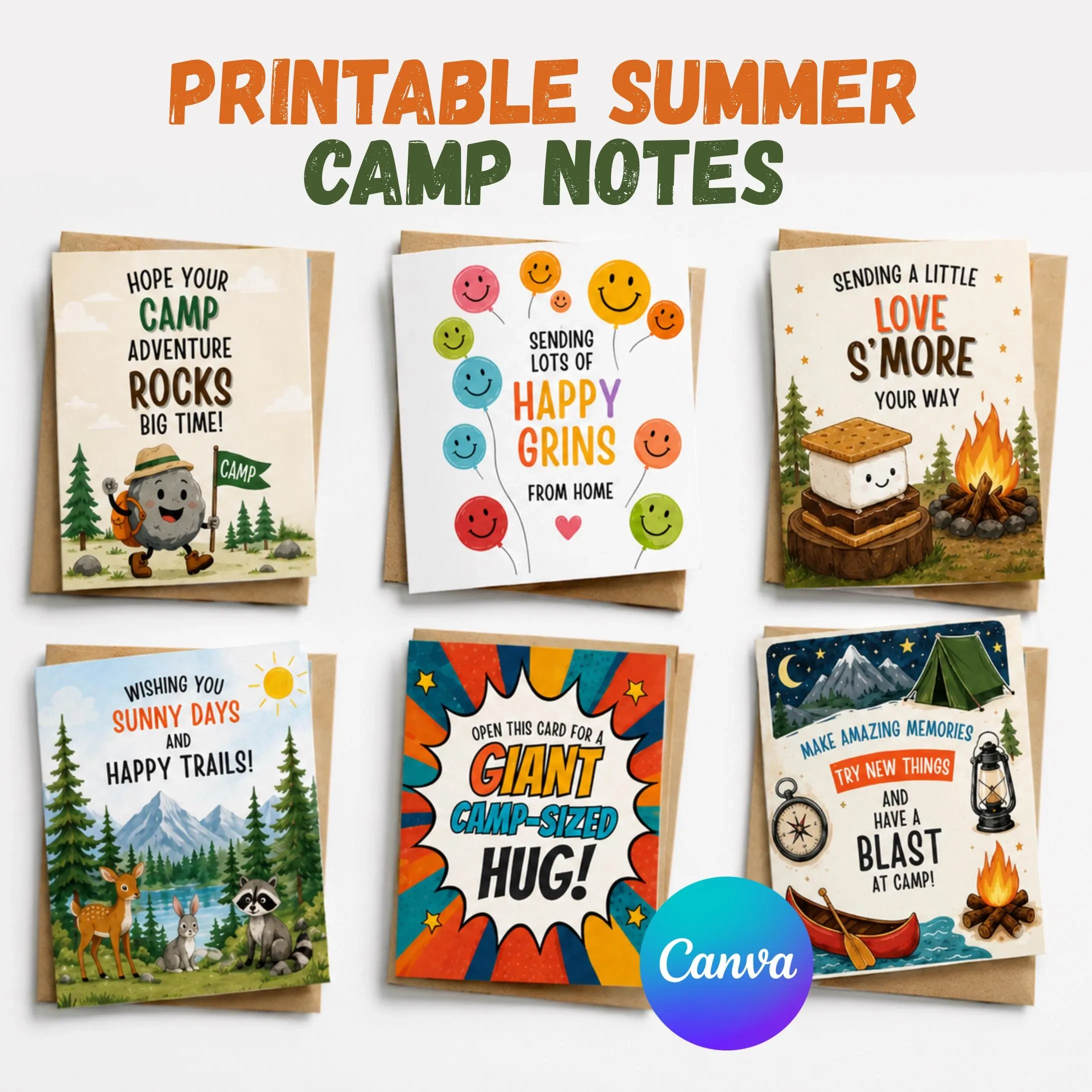 Printable Camp Cards From Home Printable Camp Cards From Home