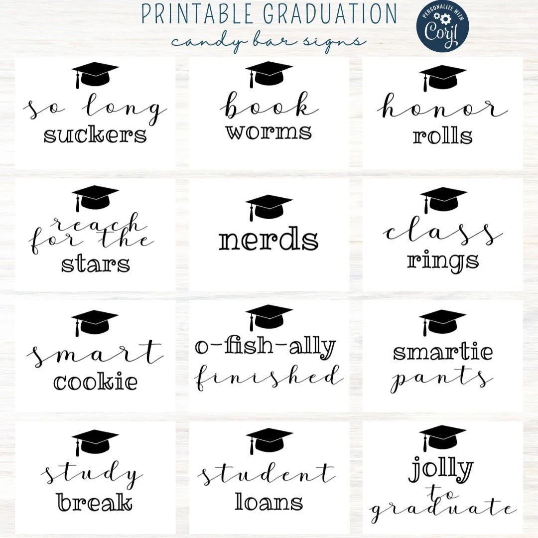 Printable Candy Bar Signsgraduation Printable Candy Bar Signsgraduation
