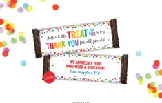 Printable Candy Bar Wrapper Teacher Appreciation Candy Bar Wrapper Pto Pta Employee Staff Co Worker Volunteer Nurse