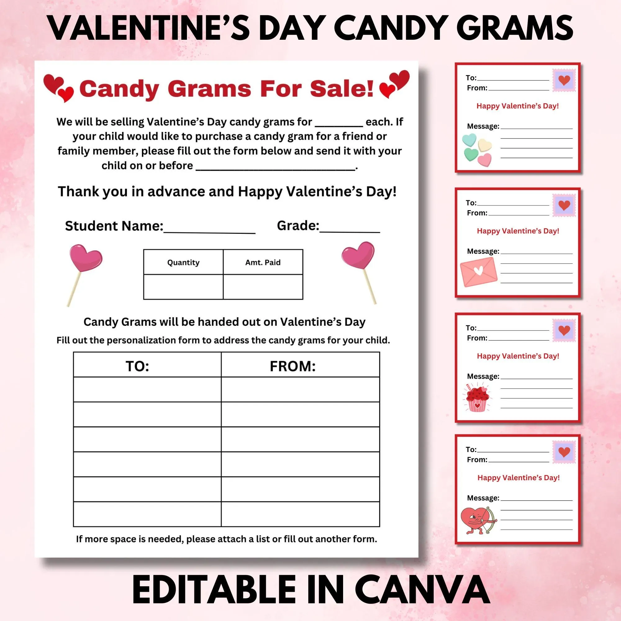 Printable Candy Gram Printable Candy Gram