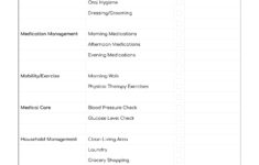 Printable Caregiver Daily Checklist Free Google Docs Template