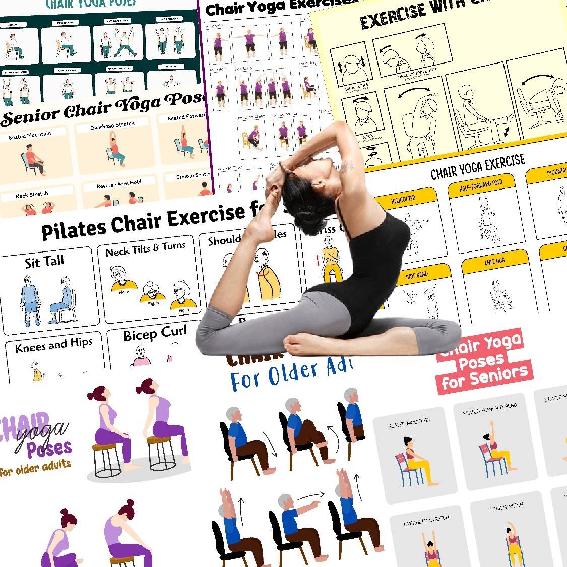 free printable yoga chair exercises for seniors with pictures free printable yoga chair exercises for seniors with pictures