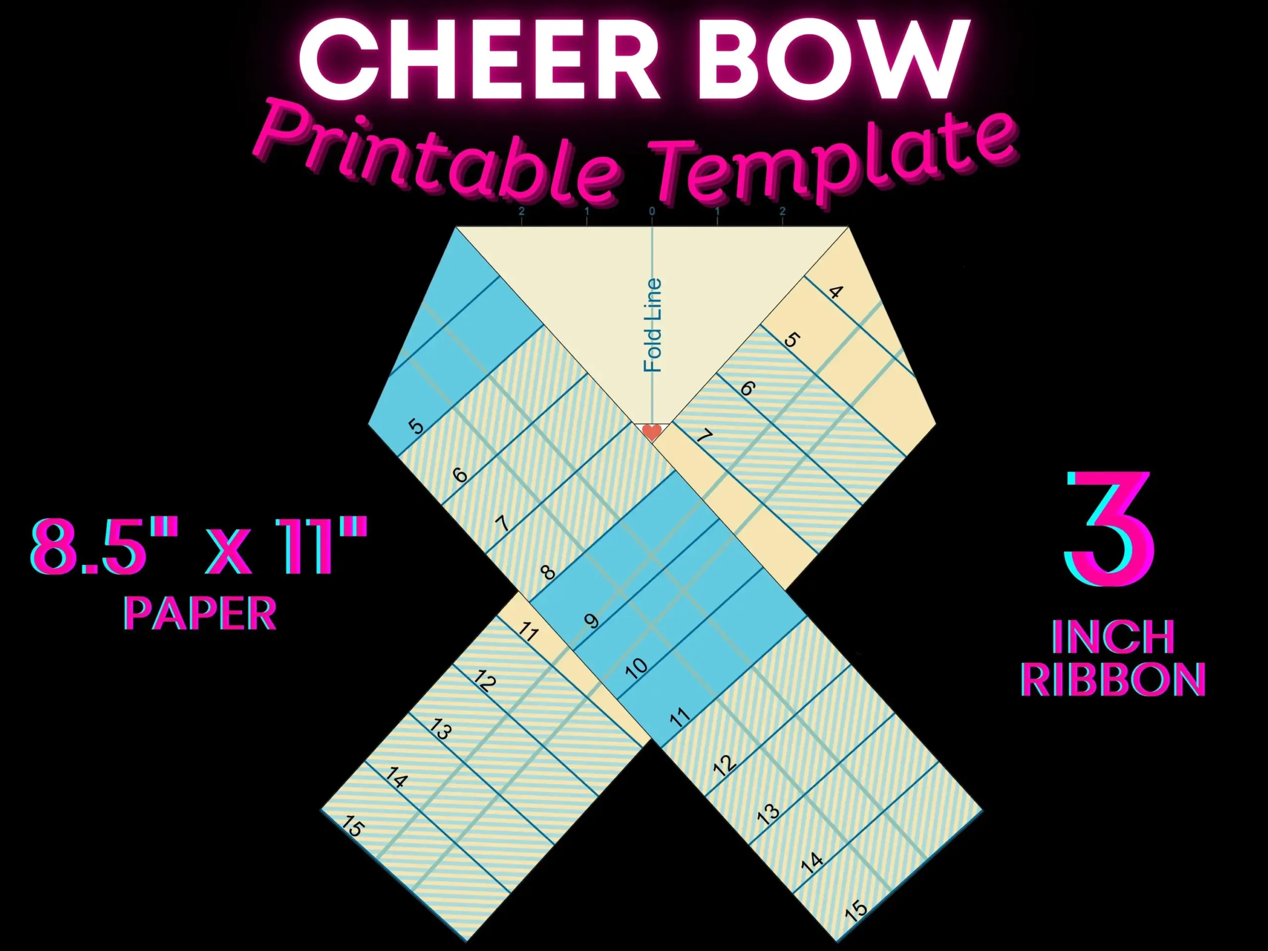 cheer bow template free