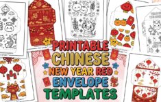 Printable Chinese New Year Red Envelope Templates