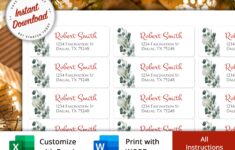 Printable Christmas Address Labels