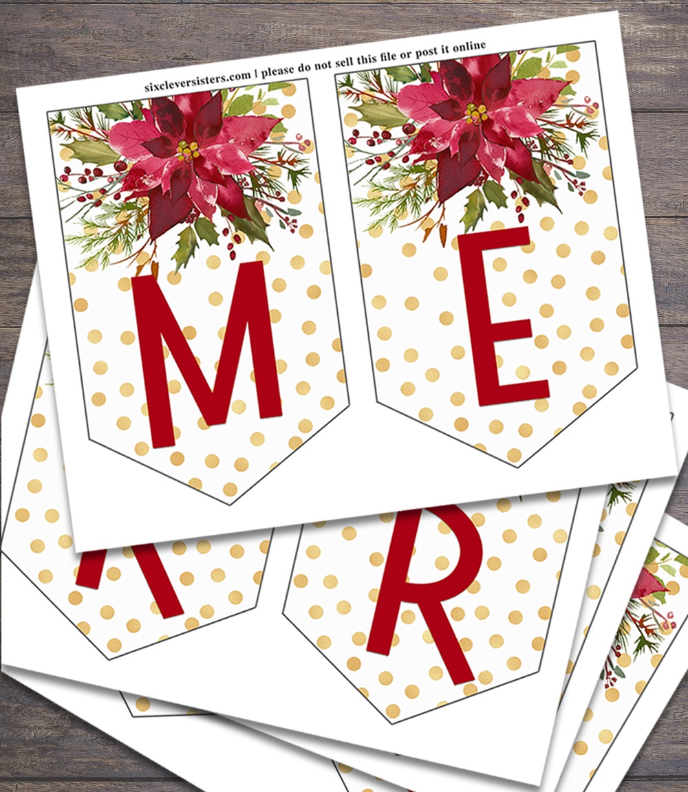 Printable Christmas Banner Printable Christmas Banner