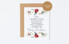 Printable Christmas Card For Mom