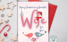Printable Christmas Card For Wife Merry