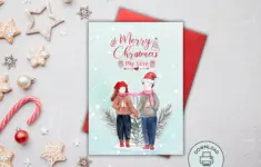 Printable Christmas Card Husband