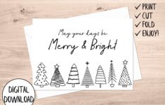 Printable Christmas Card Minimalist