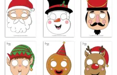 Printable Christmas Character Masks