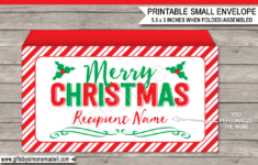 Printable Christmas Envelope Template 2