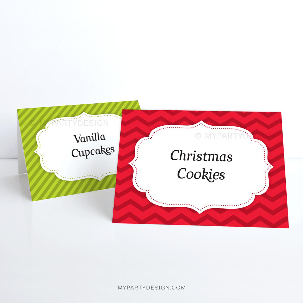 Printable Christmas Food Labels By Mypartydesign Instant Download 5