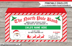 Printable Christmas Money Envelope