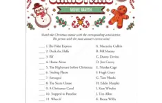 Printable Christmas Movie Trivia With Answer Key