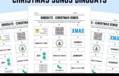 Printable Christmas Songs Dingbats
