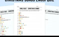 Printable Christmas Songs Emoji Quiz