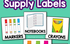 Printable Classroom Supply Labels