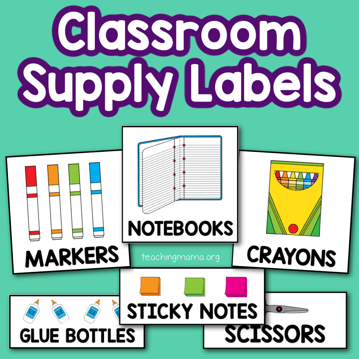 Printable Classroom Supply Labels Printable Classroom Supply Labels