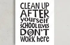 Printable Clean Up Reminder Poster