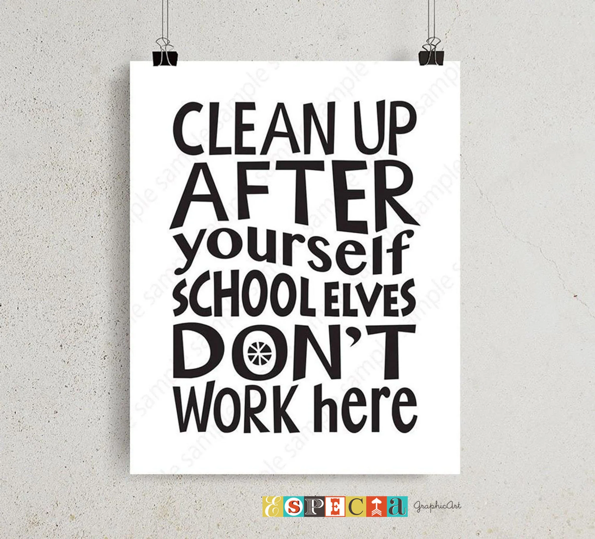 Printable Clean Up Reminder Poster Printable Clean Up Reminder Poster