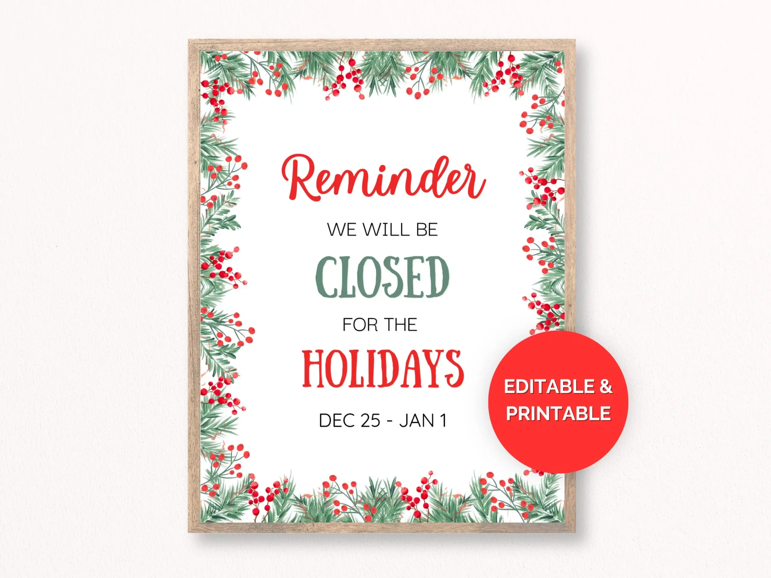 Printable Closing Early Sign Printable Closing Early Sign