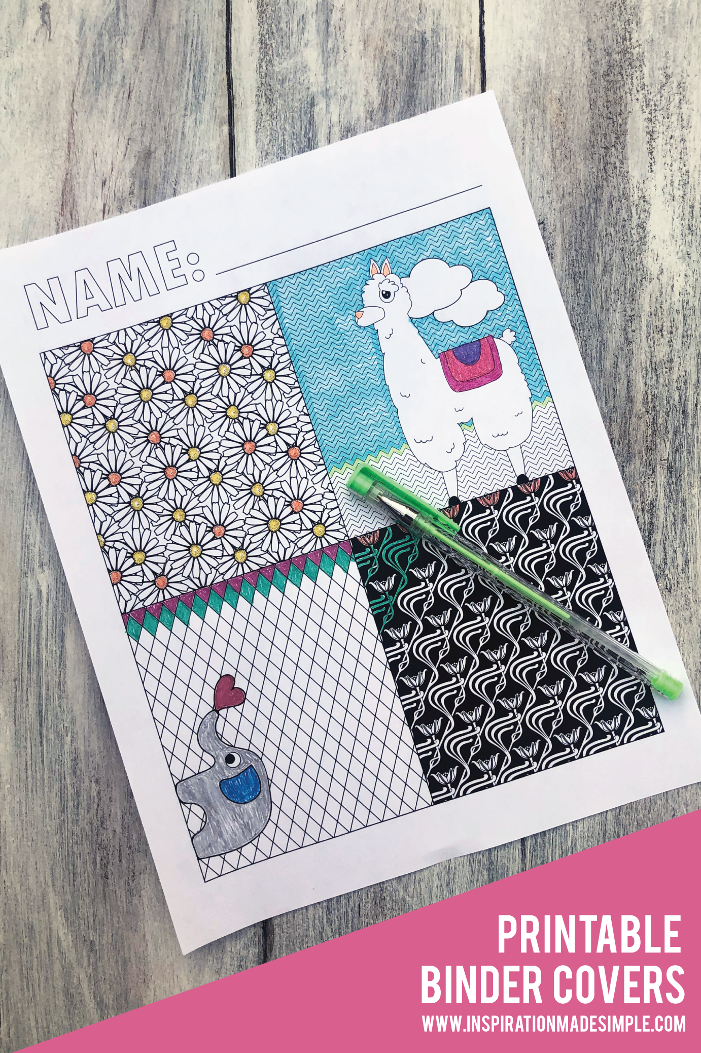 Printable Coloring Binder Covers Printable Coloring Binder Covers