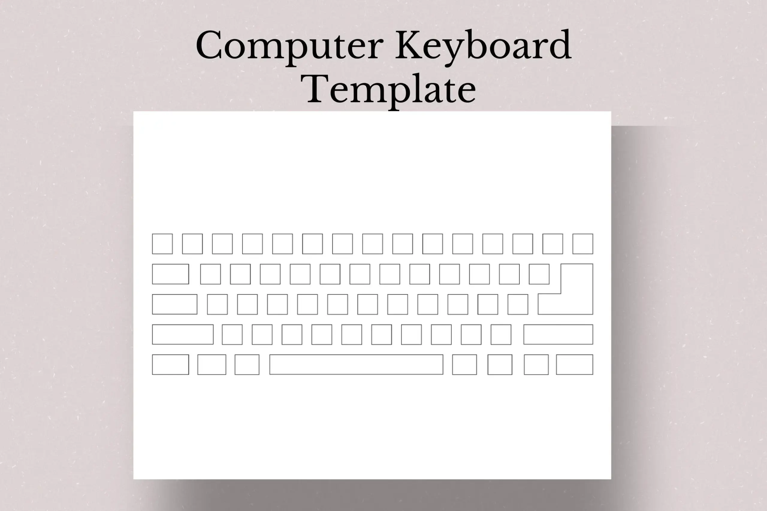 Printable Computer Keyboard Template Printable Computer Keyboard Template