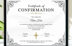 Printable Confirmation Certificate