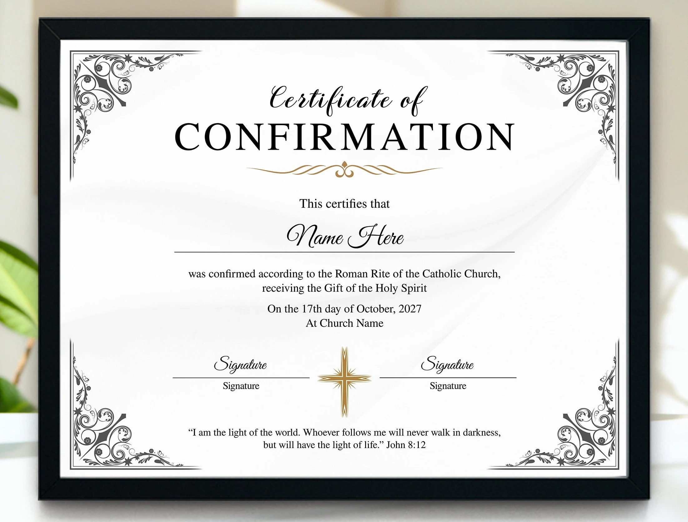 Printable Confirmation Certificate