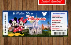 Printable Disneyland Surprise Trip Gift