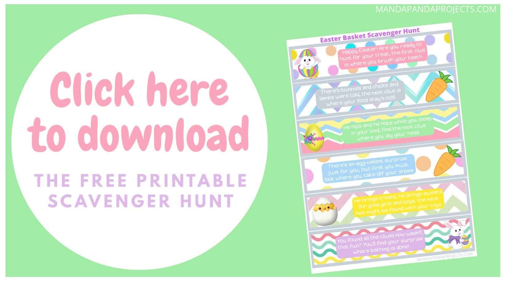 Printable Easter Basket Scavenger Hunt Printable Easter Basket Scavenger Hunt