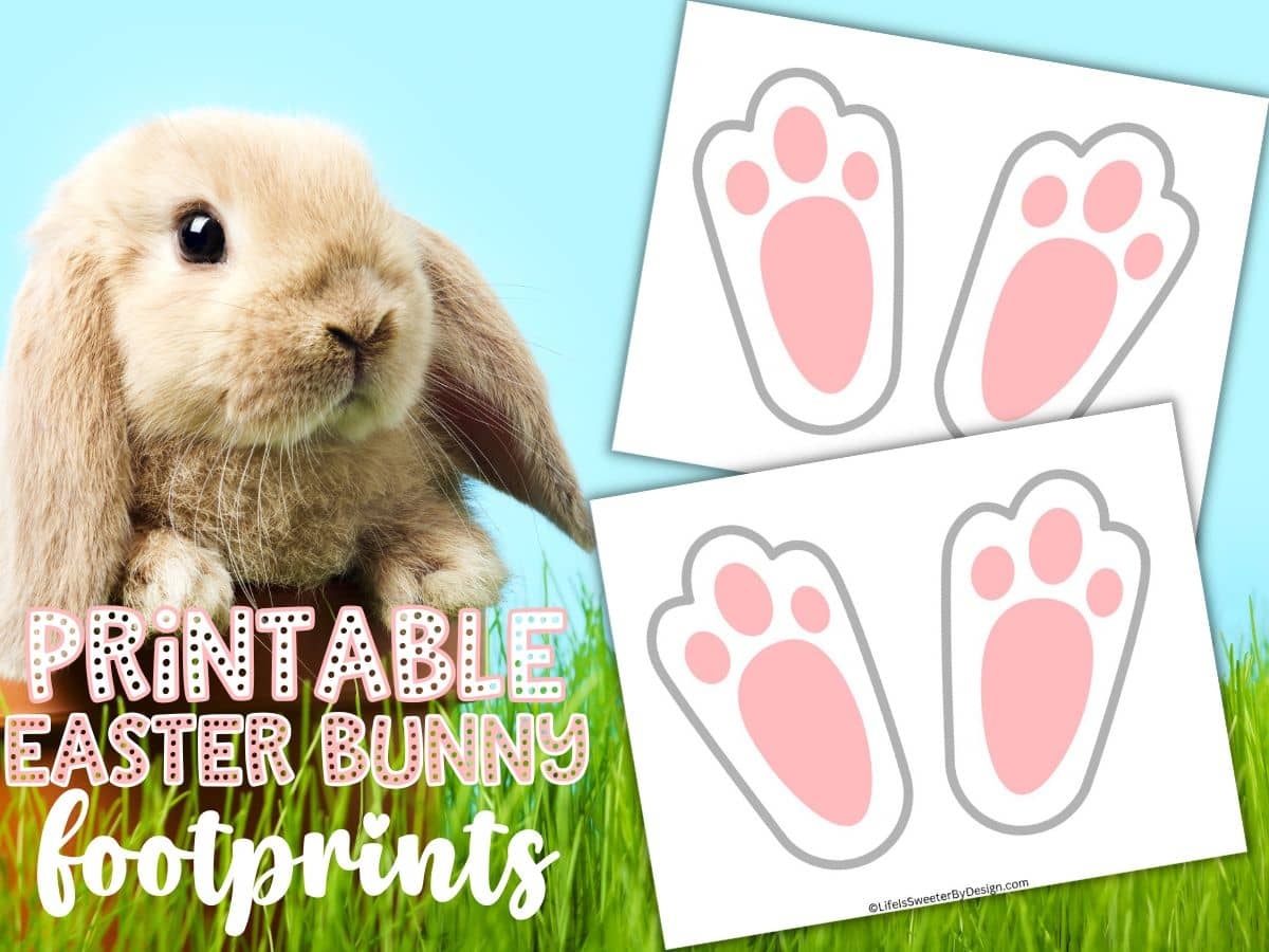 Printable Easter Bunny Footprints Printable Easter Bunny Footprints
