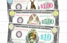 Printable Easter Bunny Money Play 779168528