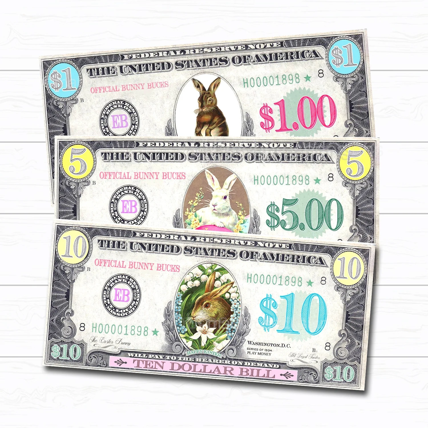 Printable Easter Bunny Money Play 779168528