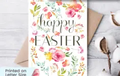 Printable Easter Card For Her Happy