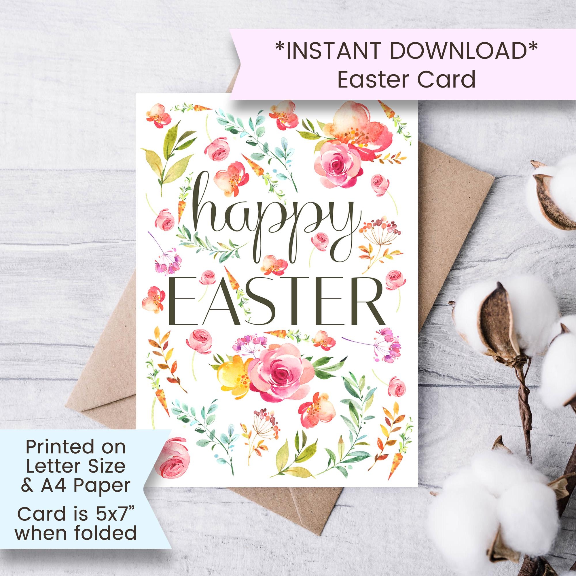 Printable Easter Card For Her Happy