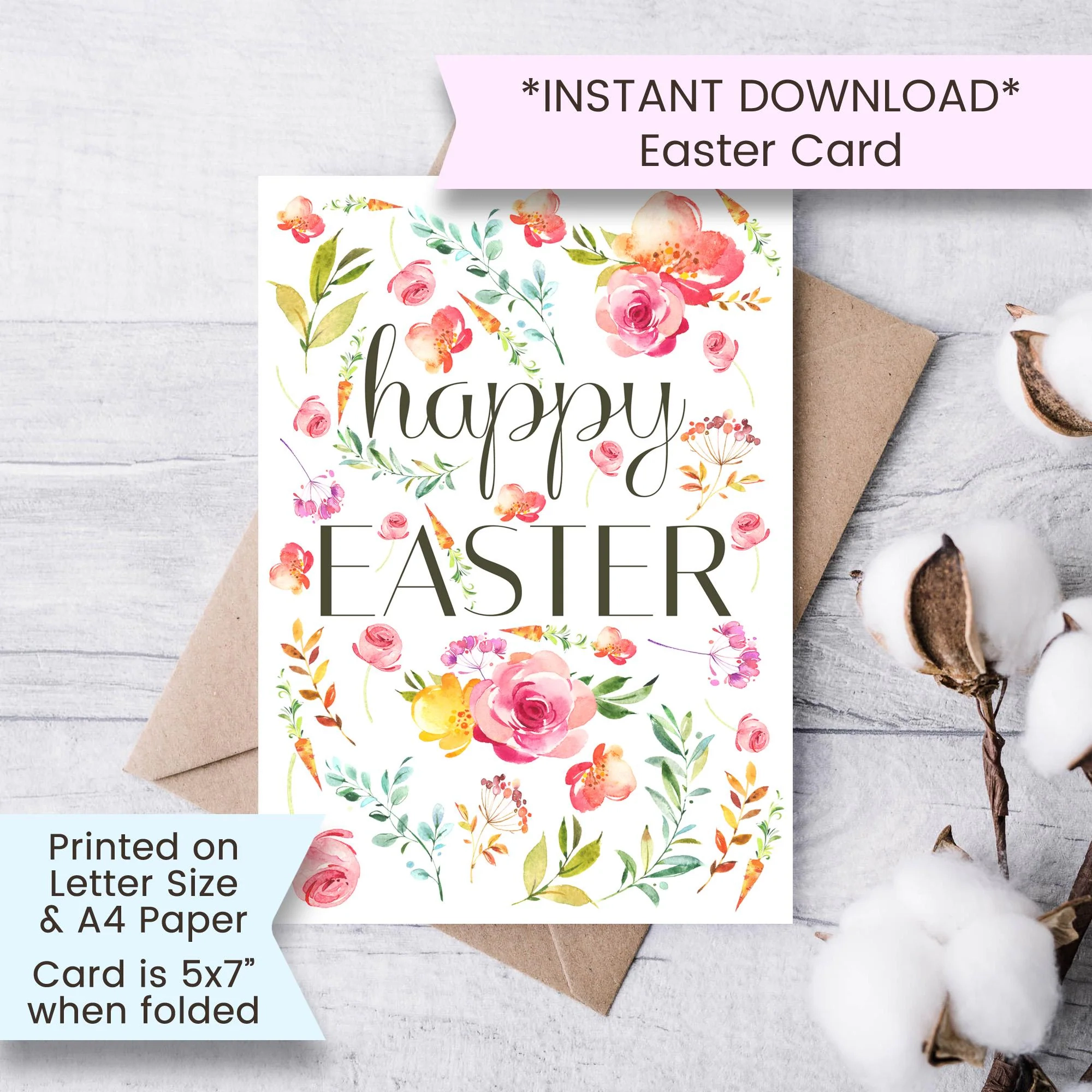 Printable Easter Card For Her Happy