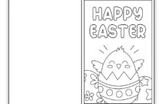 Printable Easter Colouring Card