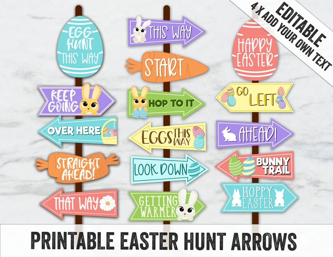 Printable Easter Egg Hunt Signs Easter Printable Easter Egg Hunt Signs Easter