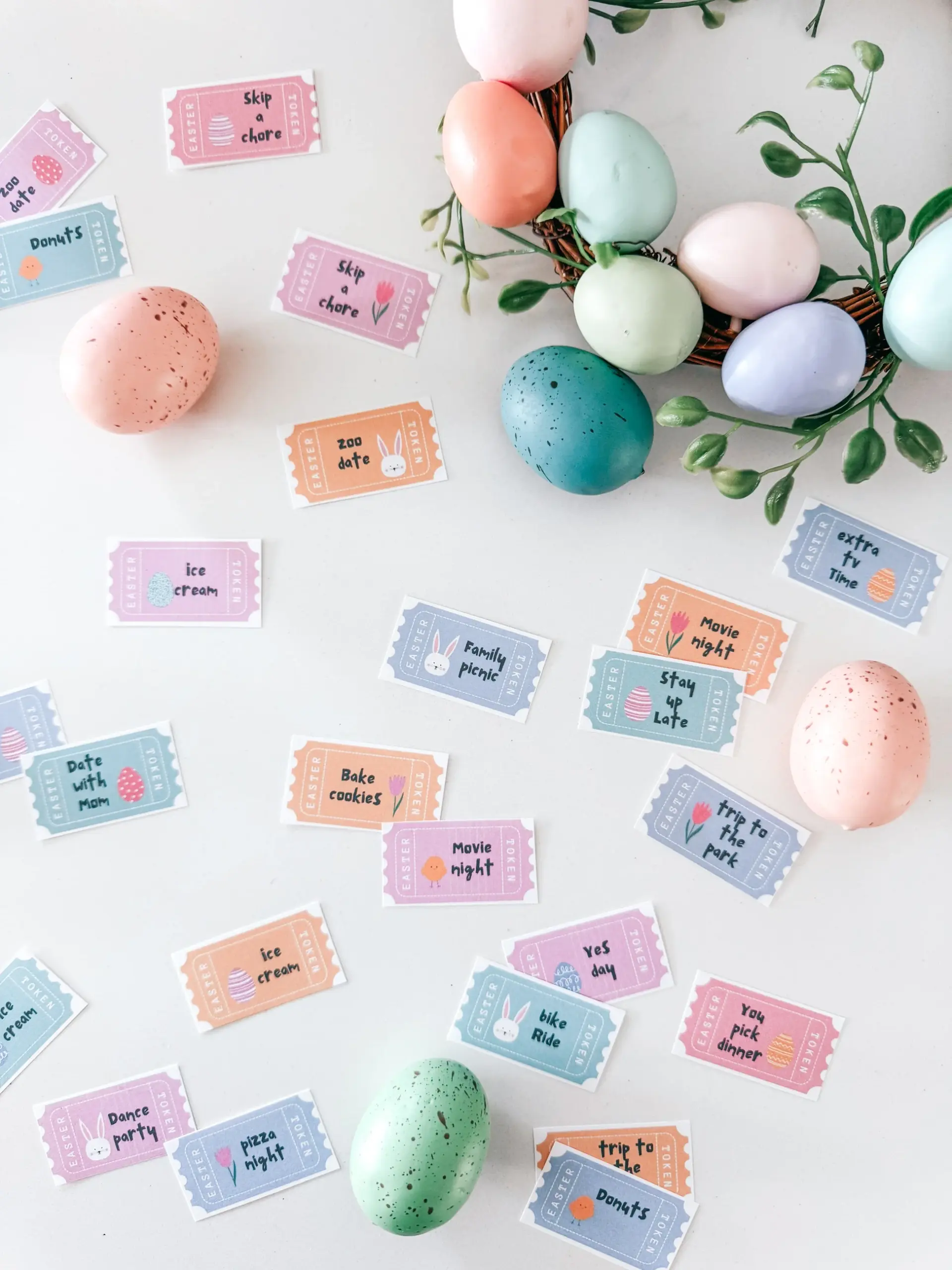 Printable Easter Egg Tokens For Kids Printable Easter Egg Tokens For Kids