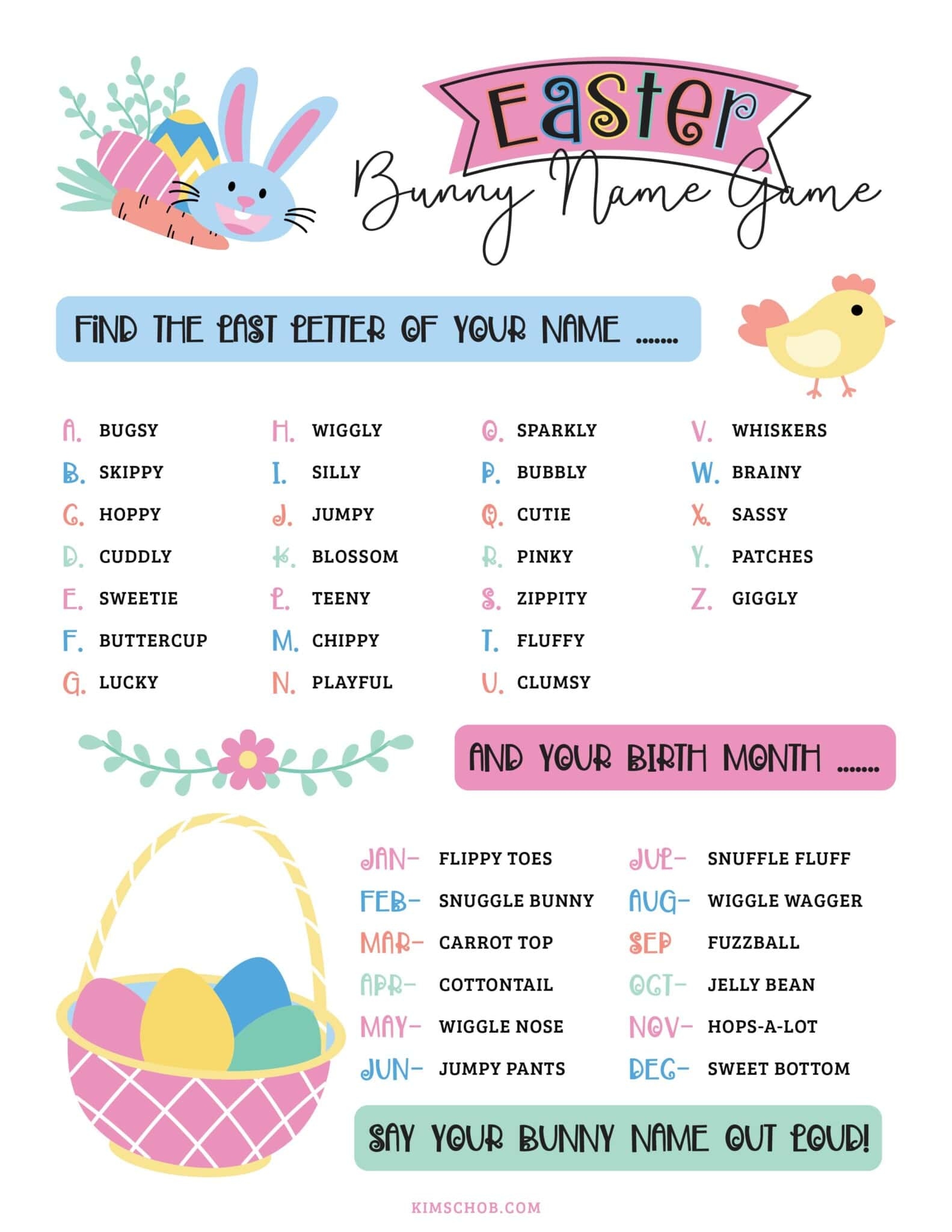 Printable Easter Games