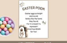 Printable Easter Poem For Kids Religious