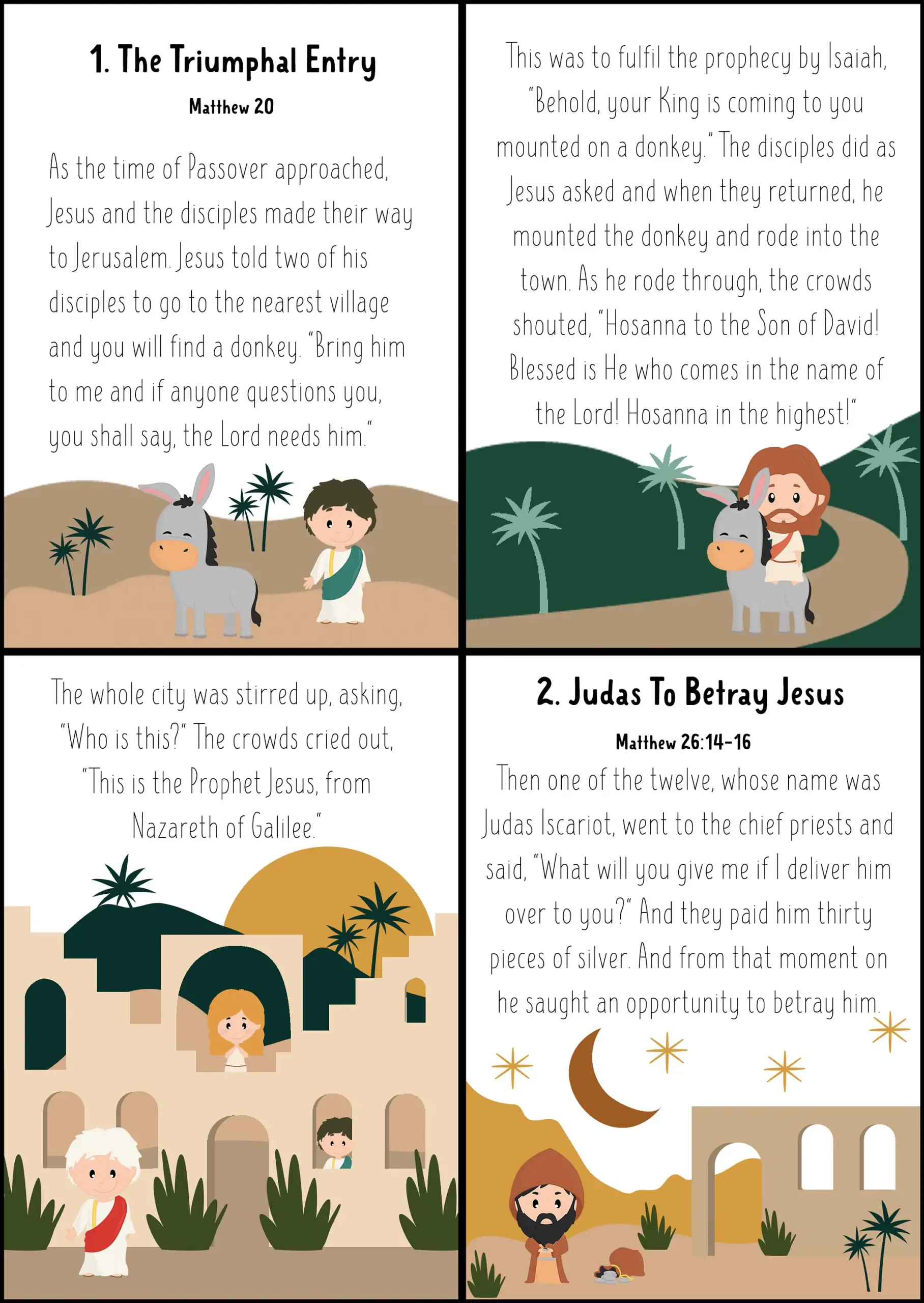 Printable Easter Story Cards I Christian
