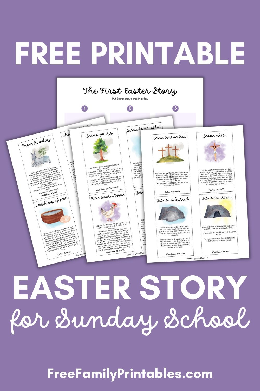 free printable easter story sequencing